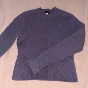 J. Crew Lavender Ribbed Crewneck Sweater